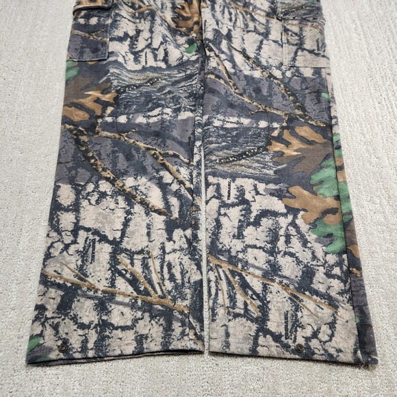 Vintage Jerzees Camo Sweatpants Men Large USA Cargo Trebark Bigwoods Outdoor - Picture 3 of 11